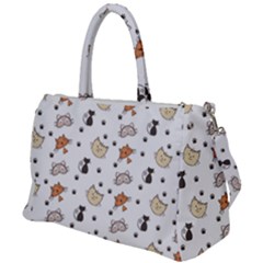 Cute Cat Kitten Animal Design Pattern Duffel Travel Bag by danenraven