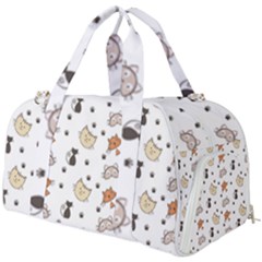 Cute Cat Kitten Animal Design Pattern Burner Gym Duffel Bag by danenraven