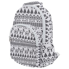 Christmas Trees Pattern Design Rounded Multi Pocket Backpack by danenraven