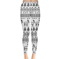 Christmas Trees Pattern Design Inside Out Leggings by danenraven