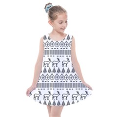 Christmas Trees Pattern Design Kids  Summer Dress by danenraven