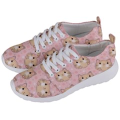 Cat Pattern Pink Background Men s Lightweight Sports Shoes by danenraven