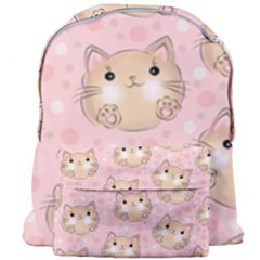 Cat Pattern Pink Background Giant Full Print Backpack by danenraven