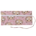 Cat Pattern Pink Background Roll Up Canvas Pencil Holder (S) View2