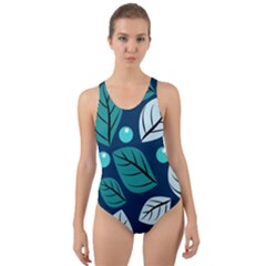 Vibrant Fall Autumn   Cut-out Back One Piece Swimsuit by ConteMonfrey