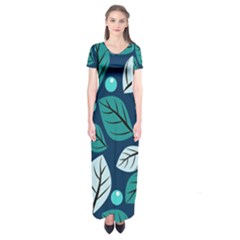 Vibrant Fall Autumn   Short Sleeve Maxi Dress by ConteMonfrey