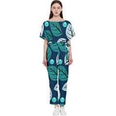 Vibrant Fall Autumn   Batwing Lightweight Chiffon Jumpsuit by ConteMonfrey