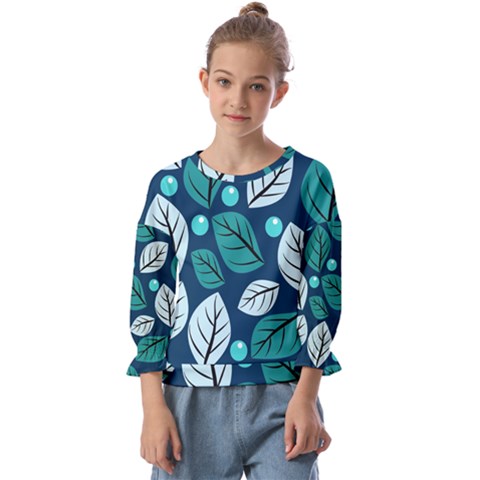 Vibrant Fall Autumn   Kids  Cuff Sleeve Top by ConteMonfrey