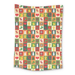 Xmas Christmas Pattern Medium Tapestry by danenraven