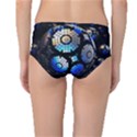 Illustration Tech Galaxy Robot Bot Science Mid-Waist Bikini Bottoms View2