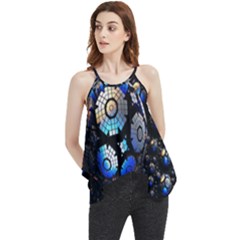 Illustration Tech Galaxy Robot Bot Science Flowy Camisole Tank Top by danenraven