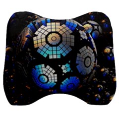 Illustration Tech Galaxy Robot Bot Science Velour Head Support Cushion by danenraven