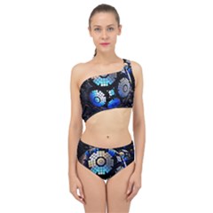 Illustration Tech Galaxy Robot Bot Science Spliced Up Two Piece Swimsuit by danenraven