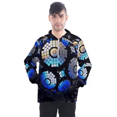 Illustration Tech Galaxy Robot Bot Science Men s Half Zip Pullover by danenraven