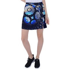 Illustration Tech Galaxy Robot Bot Science Tennis Skirt by danenraven