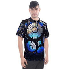 Illustration Tech Galaxy Robot Bot Science Men s Polo Tee by danenraven