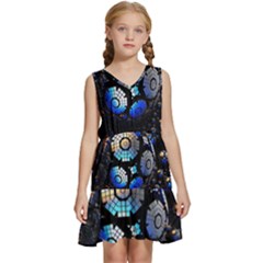 Illustration Tech Galaxy Robot Bot Science Kids  Sleeveless Tiered Mini Dress by danenraven