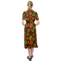 Illustration Xmas Christmas Pattern Keyhole Neckline Chiffon Dress View2