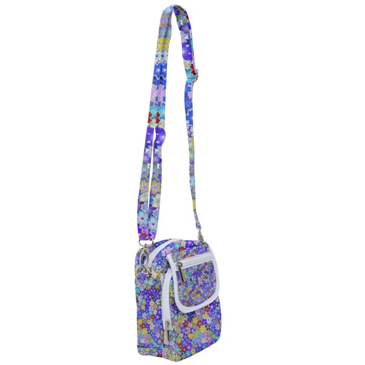 Illustration Background Flower Pattern Floral Shoulder Strap Belt Bag