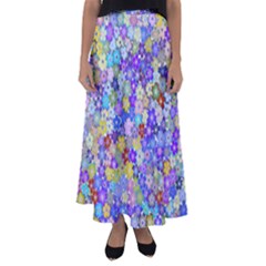 Illustration Background Flower Pattern Floral Flared Maxi Skirt by danenraven