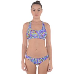 Illustration Background Flower Pattern Floral Cross Back Hipster Bikini Set