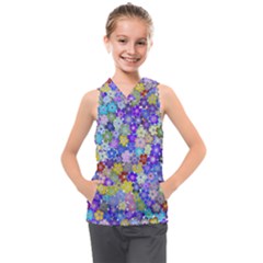 Illustration Background Flower Pattern Floral Kids  Sleeveless Hoodie by danenraven