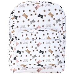 Illustration Cat Paw Background Pattern Cute Full Print Backpack by danenraven