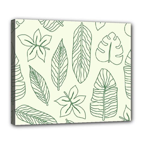 Banana Leaves Draw  Deluxe Canvas 24  X 20  (stretched) by ConteMonfrey