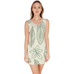 Banana Leaves Draw  Bodycon Dress by ConteMonfrey