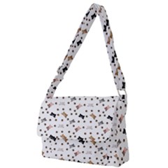 Illustration Cat Paw Background Pattern Cute Full Print Messenger Bag (l) by danenraven