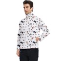 Illustration Cat Paw Background Pattern Cute Men s Bomber Jacket View3