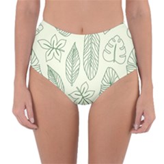 Banana Leaves Draw  Reversible High-waist Bikini Bottoms by ConteMonfrey