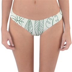 Banana Leaves Draw  Reversible Hipster Bikini Bottoms by ConteMonfrey