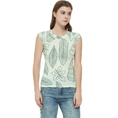 Banana Leaves Draw  Women s Raglan Cap Sleeve Tee by ConteMonfrey