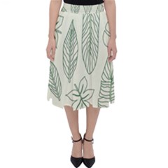 Banana Leaves Draw  Classic Midi Skirt by ConteMonfrey