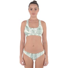 Banana Leaves Draw  Cross Back Hipster Bikini Set by ConteMonfrey