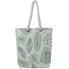 Banana Leaves Draw  Full Print Rope Handle Tote (small) by ConteMonfrey