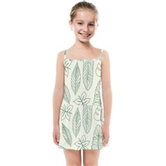 Banana Leaves Draw  Kids  Summer Sun Dress by ConteMonfrey