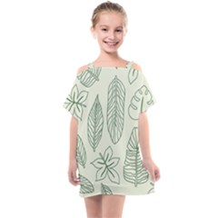 Banana Leaves Draw  Kids  One Piece Chiffon Dress by ConteMonfrey