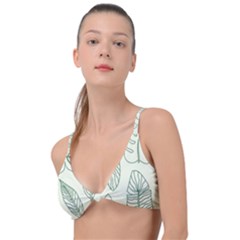 Banana Leaves Draw  Knot Up Bikini Top by ConteMonfrey