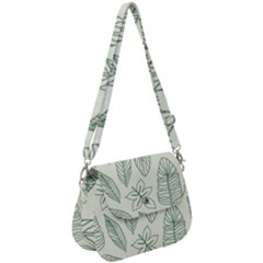 Banana Leaves Draw  Saddle Handbag by ConteMonfrey