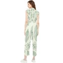 Banana Leaves Draw  Women s Frill Top Chiffon Jumpsuit View2