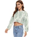 Banana Leaves Draw  Women s Lightweight Cropped Hoodie View2