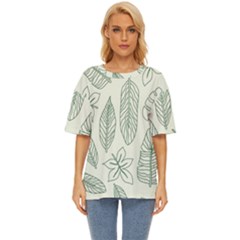 Banana Leaves Draw  Oversized Basic Tee by ConteMonfrey