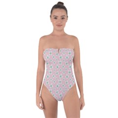 Pink Spring Blossom Tie Back One Piece Swimsuit by ConteMonfrey