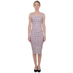 Pink Spring Blossom Sleeveless Pencil Dress by ConteMonfrey