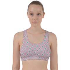 Pink Spring Blossom Back Weave Sports Bra by ConteMonfrey