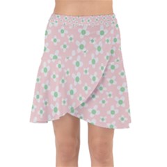 Pink Spring Blossom Wrap Front Skirt by ConteMonfrey