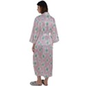 Pink Spring Blossom Maxi Satin Kimono View2