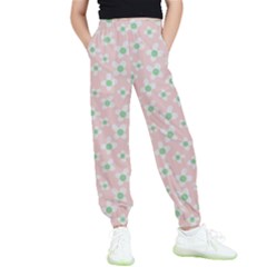 Pink Spring Blossom Kids  Elastic Waist Pants by ConteMonfrey